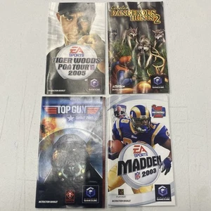 Lot Of 4 Nintendo GameCube Manual Only Cabela’s Dangerous Hunts 2 Top Gun - Picture 1 of 2