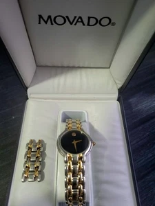 Raro Museo Movado 2 Tonos Suizo Funciona Excelente Caja y Papeles - Imagen 1 de 9