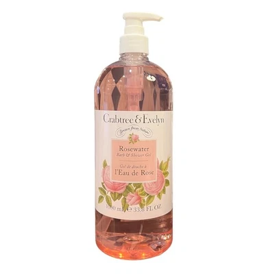 Crabtree & Evelyn Rosewater Body Wash Shower Gel 33.8 Fl Oz Jumbo Size Pump New - Image 1 of 2
