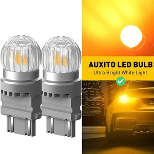 AUXITO 2x LED 3157 Signal Turn Amber Bulbs Lights for F-150 Ford F-250 F-350 BMW - Picture 1 of 10