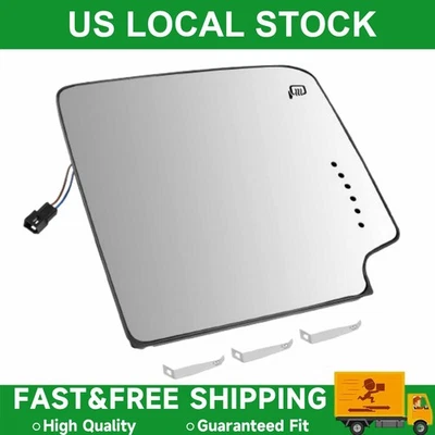 Tow Mirror Glass Left Side for 2015-2017 Chevy Silverado GMC Sierra 2500 3500 HD - Image 1 of 4