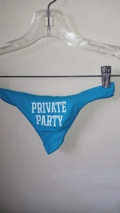 Vintage Y2K Victoria's Secret PINK X Lo-Rise Tanga Bikini Höschen M "Pvt Party Neu mit Etikett - Bild 1 von 4