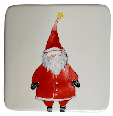 Rae Dunn Artisan Collection Santa Christmas Trivet / Plate – Holiday Decor  - Image 1 of 4
