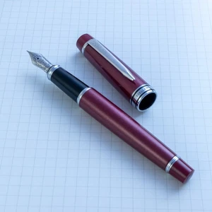 Pilot Stella 90er Rubinrot Lack 18K #3 Weißgold F Feder Füllfederhalter - Bild 1 von 8