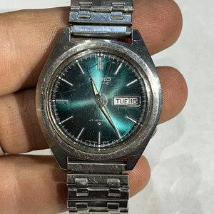 Vintage 1975 Seiko Automatic 17 Jewels, 38mm, Green Dial, Date 6109-8009-P - Picture 1 of 13
