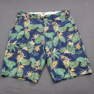 Pantalones Cortos Old Navy Para Hombre 34 Ultimate Slim Hawaiano 9.5" Entrepierna Azul Cambray Foto 1 de 4