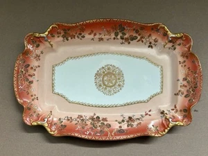 Antique Haviland Porcelain Limoges China Bread Plate Salmon Gold c.1876 - 1899 - Picture 1 of 10