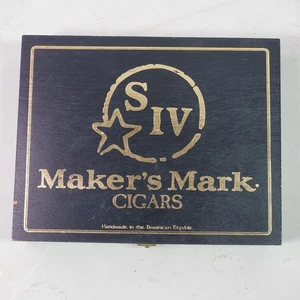 S I V Maker's Mark Zigarrenkiste 8x6x2" Zoll Tobacciana LEER Holz - Bild 1 von 4