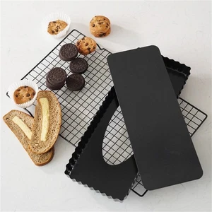 14x6 Inch Rectangular Tart Pan with NonStick Coating and Removable Base - Picture 1 of 11
