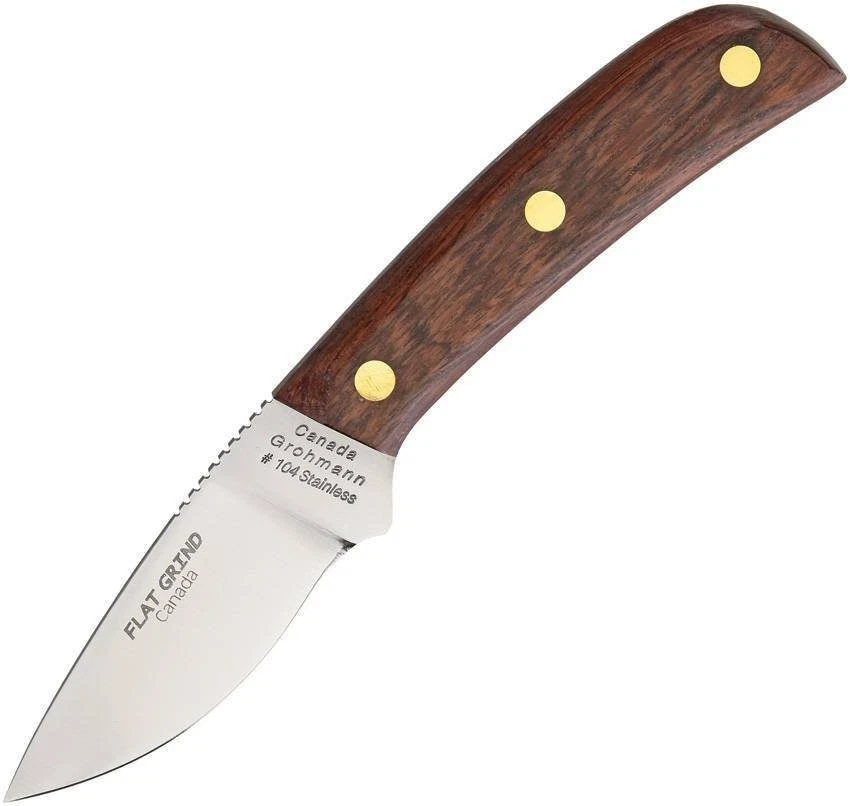 Grohmann Mini Skinner Hunting Full Tang Fixed Blade Knife Sheath - R104SF - Image 1 of 1