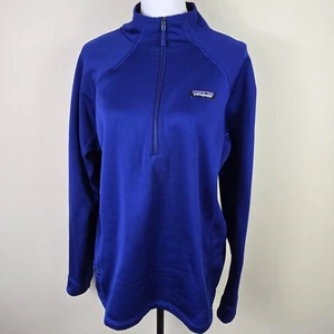 Patagonia Pullover Womens XL Blue Half Zip Stretch Fleece Pocket Style 23835 - Picture 1 of 17