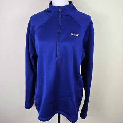 Patagonia Pullover Womens XL Blue Half Zip Stretch Fleece Pocket Style 23835 - Image 1 of 4