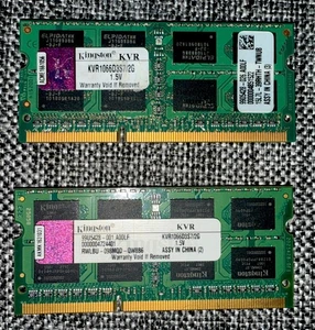 Kingston 2 x 2GB KVR1066D3S7/2GB DDR3-1066 SODIMM Memory  - Picture 1 of 1
