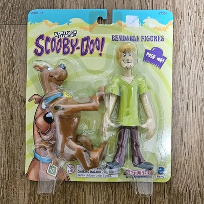 Vintage Shaggy & Scooby Doo Bendable 5" Action Figures Toy 2000. New in Package. - Image 1 of 3