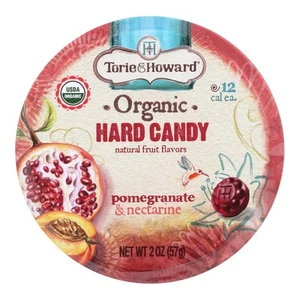 Torie And Howard Organic Hard Candy - Pomegranate And Nectarine- Case Of 8- 2 Oz - Picture 1 of 3