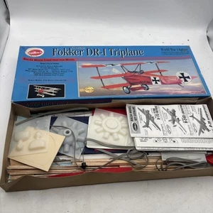 Guillows German FOKKER DR-I TRIPLANE Kit 204 WW1 Fighter Laser Cut NEW - Picture 1 of 6