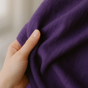 Cyber Grape Linen Fabric by the Yard | Rich Deep Purple | Apparel & Home Decor - Picture 1 of 10
