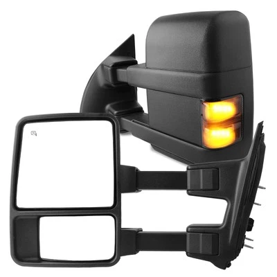 L+R Tow Mirrors for 2008- 2016 Ford F250 F350 F450 F550 Super Duty Power Heated Foto 1 de 4