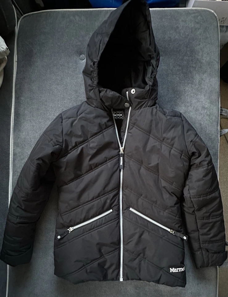 MARMOT GIRLS VAL D'SERE INSULATED BLACK JACKET MEDIUM - Image 1 of 4