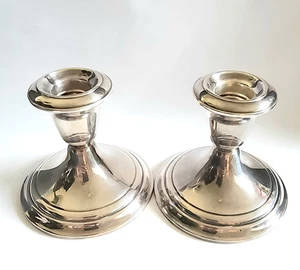 Gorham Pair of Silver Plated YC 3003 Candlesticks 2 Candle Holders Vintage 1970s - Picture 1 of 3