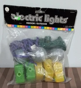 NIP electric lights Blow Mold String Light Cover Disco Ball 70s  Party camp NOS - Picture 1 of 5