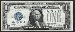 1928 A $1 One Silver Dollar Bill Banknote United States Serial No:D647547743B - Picture 1 of 2