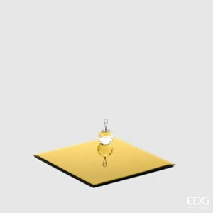 EDG Enzo De Gasperi Base Espejo Cuadrado 25 X 25 Cm Oro V - Imagen 1 de 1