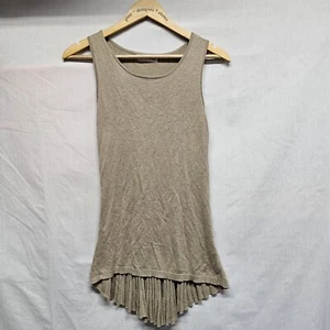 Ronen Chen Size 1 Tan Natalie Sweater Tank Top Sleeveless - Picture 1 of 3