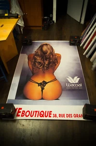 Sexy póster original WACOAL LINGERIE autobús francés vintage publicidad moda - Imagen 1 de 7