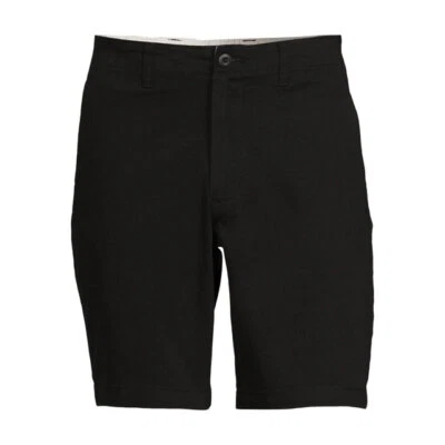 George Men's Black 9" Inseam Above The Knee Flat Front Shorts: Sizes 36-44 - Image 1 of 4