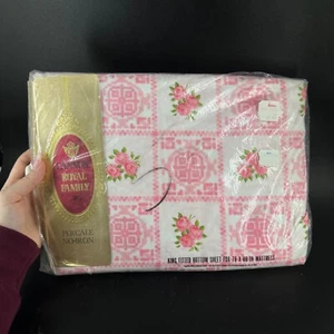 Cannon Royal Family King Sheet Set Pink NOS - Picture 1 of 8