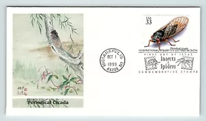 Indianapolis IN Insects & Spiders FDC Envelope 1999 Periodical Cicada fdc7 - Picture 1 of 2