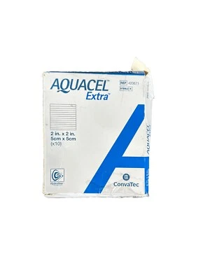 Convatec AQUACEL EXTRA 2"x2" Nuevo Caja De 13 Aderezos Ref 420671 Exp 4/1/28 Foto 1 de 3