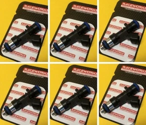 1200cc Raceworks Bosch 3/4 length Fuel injectors x 6 Denso plug 14mm E85 OK New - Picture 1 of 5