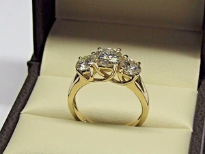 2.60 Ct Round Cut Lab Created Diamond Anniversary Ring 14k Yellow Gold Size 8 - Picture 1 of 10
