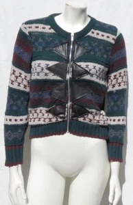 URBAN RENEWAL USA Women’s Soft Chunky Knit Zip Cardigan Sweater Top size XS S - Picture 1 of 5