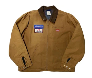 Vintage Dickies Canvas Jacket Mens 3XL Blanket Lined Detroit Chore Faded Brown - Picture 1 of 6