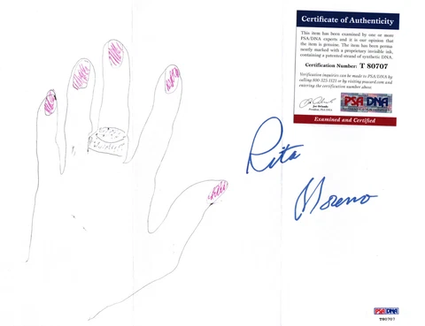 ORIGINAL RITA MORENO HAND DRAWING SIGNED WEST SIDE STORY AUTOGRAPH PSA/DNA COA Cover