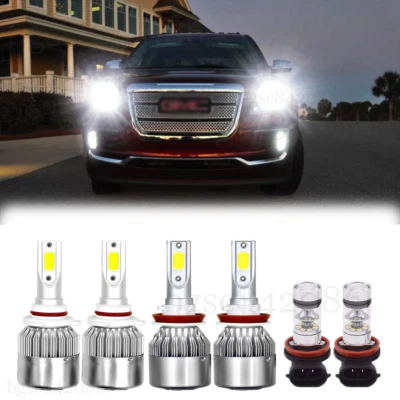 Para GMC Terrain 2010-2015 - 6x combo farol de LED feixe Hi/Lo + lâmpadas de neblina - Imagem 1 de 4