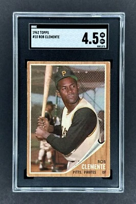 1962 Topps #10 Roberto Clemente (Pittsburgh Pirates)    SGC 4.5 VG/EX+    HOF! - Image 1 of 2
