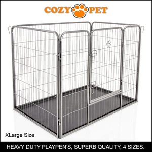 Cozy Pet Heavy Duty Playpen Puppy Run Crate Pen Dog Cage - ABS Floor H 90.5cm - Picture 1 of 12