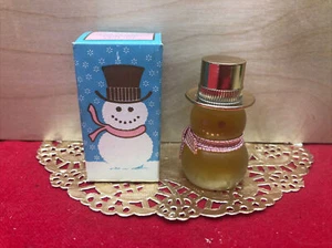 Vtg 70s Avon SNOWMAN PETITE Field Flowers PERFUME .25 fl oz.  Full Original BOX - Picture 1 of 3