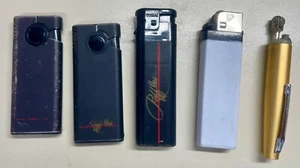 5 VINTAGE LIGHTERS - 2 X MAXIM; 1 X IWAX; 1 X TOKAI; 1 X PICOLO by CROWN - Picture 1 of 5