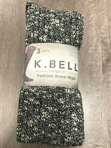 K.BELL Fashion  Knee High Women's Soccks 3 Pairs 9-11