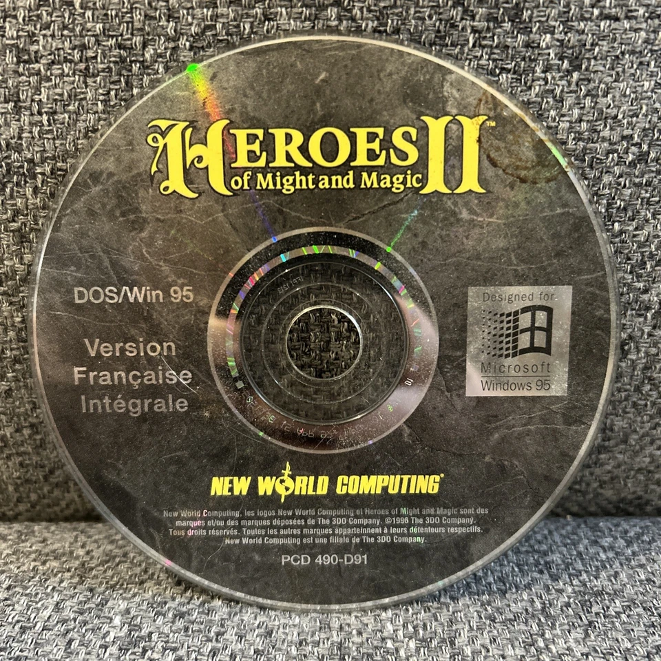 Heroes of Might and Magic II 2 PC Game DOS/Windows 95 Disc Only French - Image 1 of 1