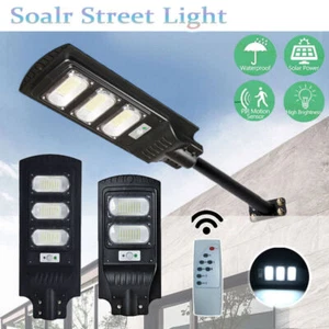 LED Solar Street Lights Motion Activated Cool White IP65 300/450W for Square - Picture 1 of 14