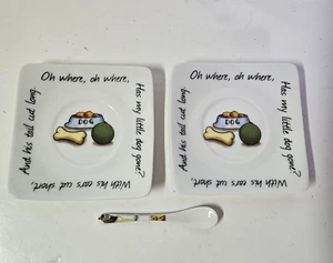 Man's Best Friend Dog Tea for 2 Replacement Saucers Spoon By Paul Cardew England - Picture 1 of 4