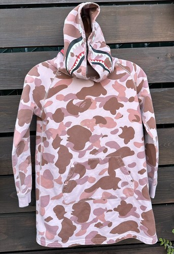 A BATHING APE (BAPE) Abito felpa A BATHNIG APE BAPE KIDS BIG ABC rosa CAMO SHARK *Taglia 8 (140)