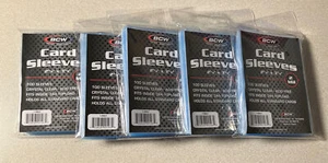 BCW Custodie per carte 5 confezioni o 500 custodie regolari totali per carte standard - Foto 1 di 2