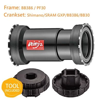 TOKEN Press Fit Bottom Bracket PF30/BB386 to Shimano/SRAM GXP/BB386/BB30 - Image 1 of 4